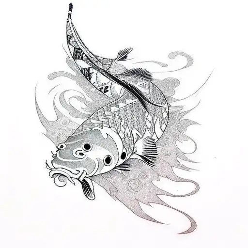 Koi And Native American Headdress