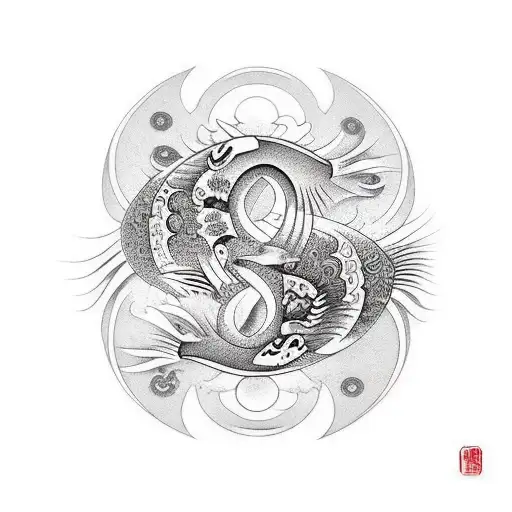 Yin And Yang Coi Fish