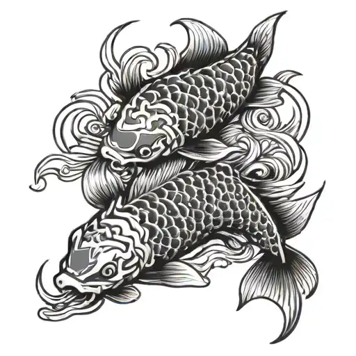 Koi Fish Transforming
