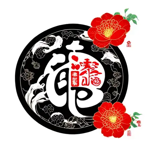 Chinese Symbol Love Harmony Luck Prosperity