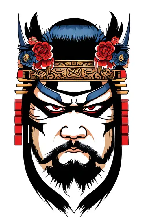 Japanese Warrior Face