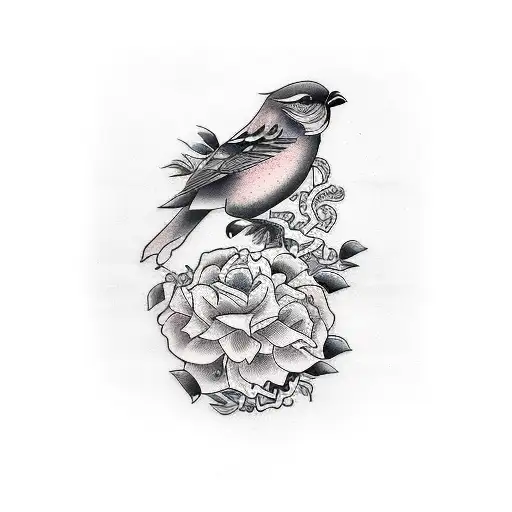 Create A Tattoo Featuring A Bird Betwen Roman Numbers Mcmxxvii And Mmix