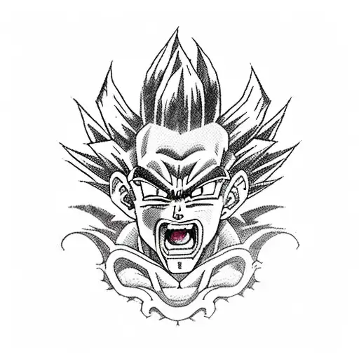 Maschera Giapponese Contornata Da Dragon Ball