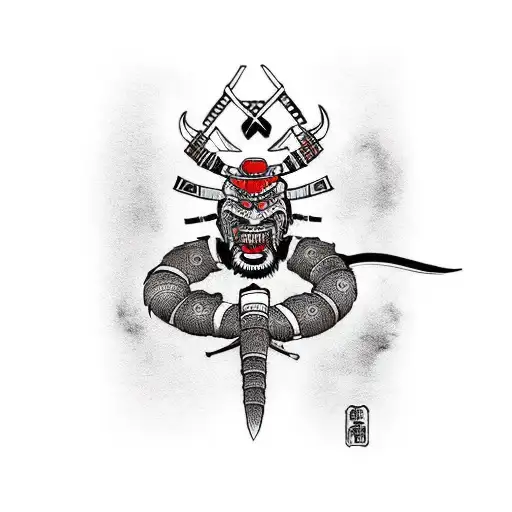 Samurai With Scorpion