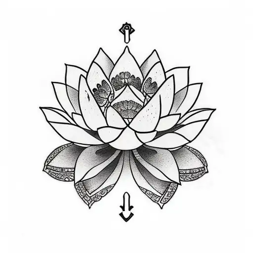 Lotus Flower And Cherry Blossom