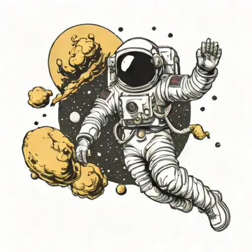 Astronaut Floating In Space