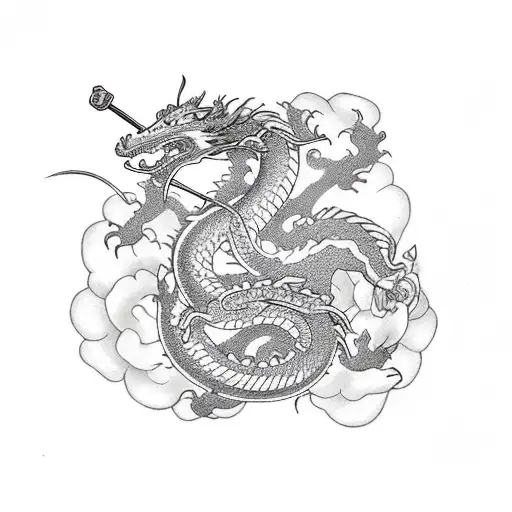 Dragon Serpent Archery Sword Rose