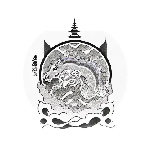 Horse Blood And Chinese Words