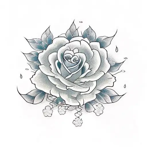 Horizontal Vine With Roses