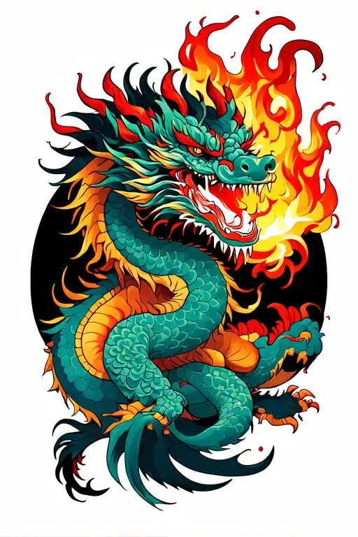 Chinese Dragon Breathing Fire