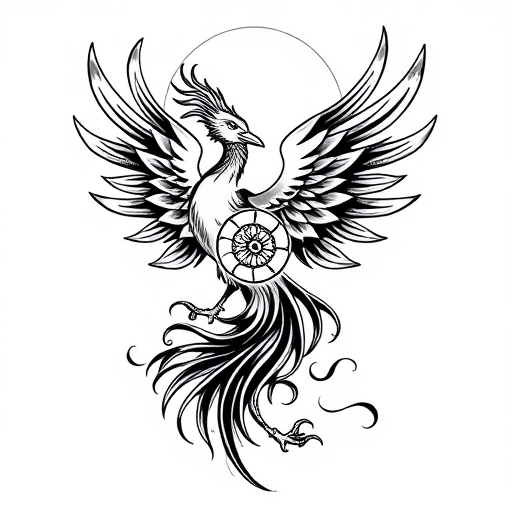 Phoenix’s Sacred Flame of Life Tattoo idea
