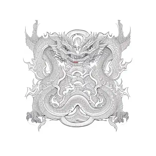 Dragon With Infinity Symbol