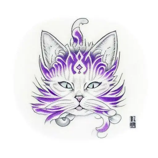 Cat Paw In Purple Heart