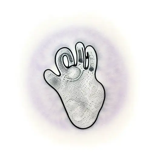 Cat Paw In Purple Heart