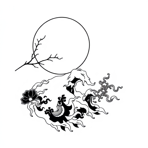 Whispers of the Moon’s Silent Call Tattoo idea