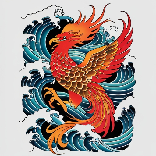 Phoenix’s Embrace of Fire Tattoo idea