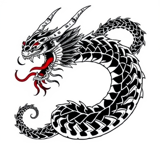 Crimson Serpent’s Call Tattoo idea