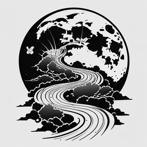 Crimson Path of the Eternal Moon Tattoo idea