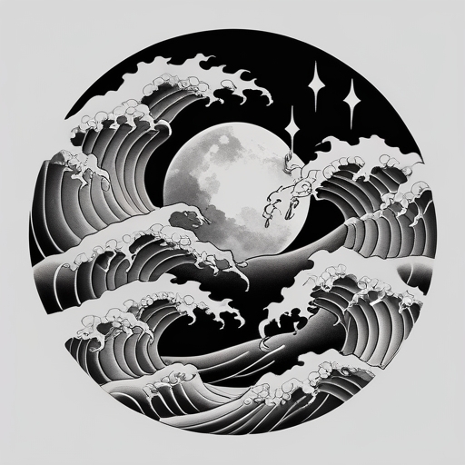 Moonlit Emberstorm of Rebirth Tattoo idea