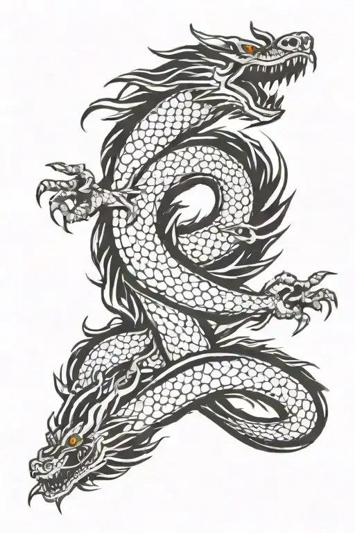 Fire Dragon Wrapped Round