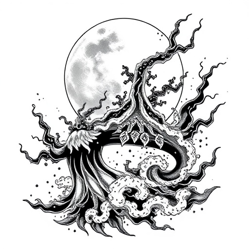Moon’s Firestorm of Time Tattoo idea