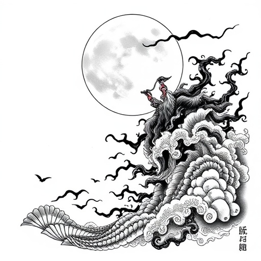 Moonlit Inferno Tattoo idea