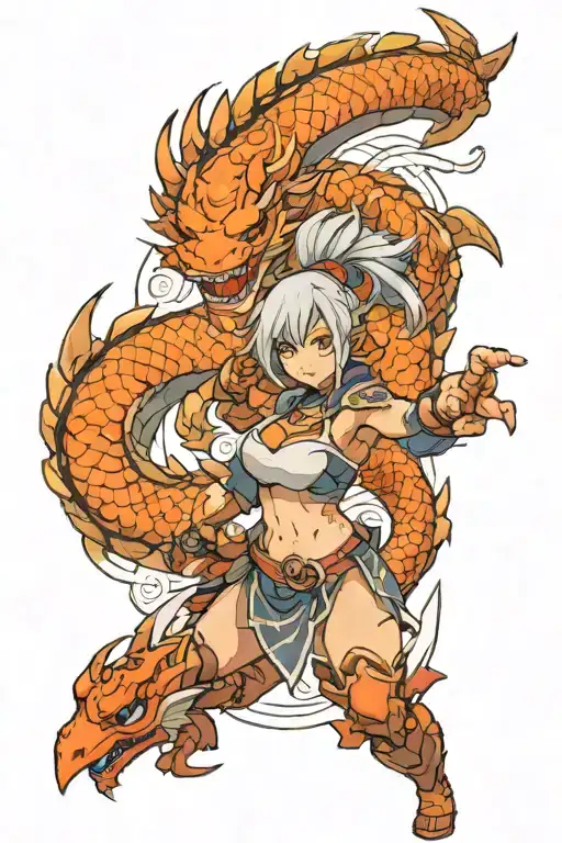 Riven League Of Legends Wrapped By Dragon