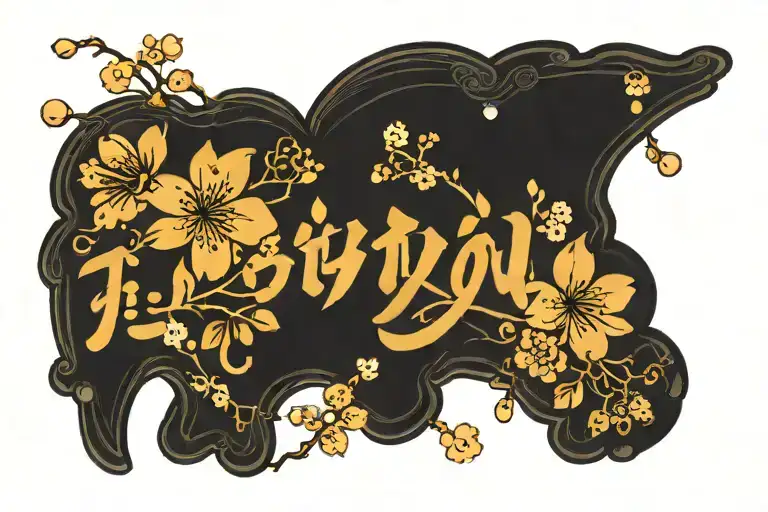 Words I Love You With Cherry Blossoms Around It