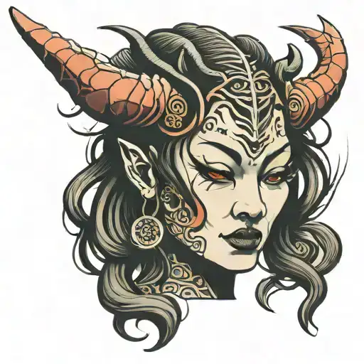 Demon Lady Face