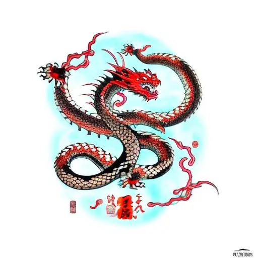 Dragon With Snake On The Arm