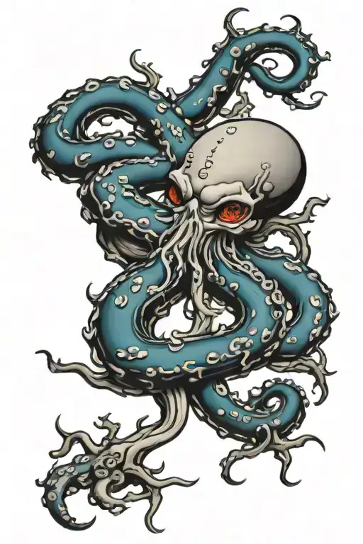 Octopus Tentacles Wrapping With Tree Branches