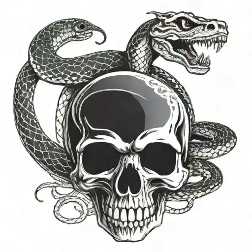 Skull An Snake