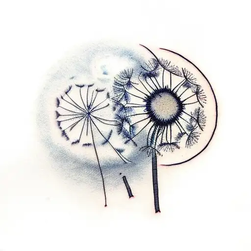 Dandelion With Moon