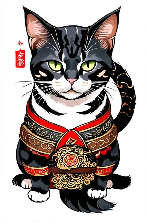 Cat With Samurai