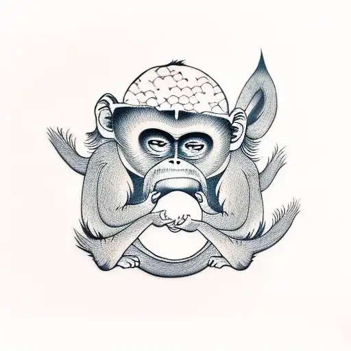 Monkey Holding Mango