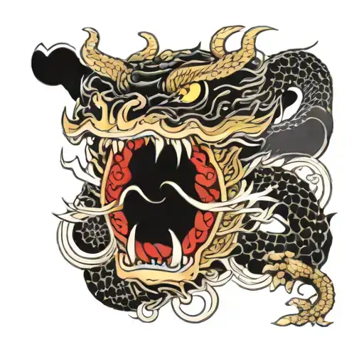 Golden Dragon And Crab