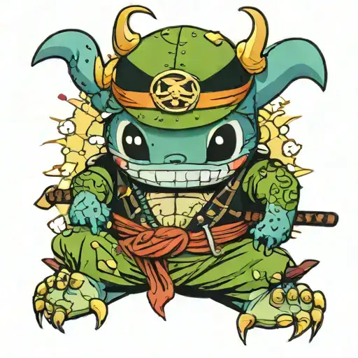 Stitch Cosplaying As Zoro From One Piece Anime
