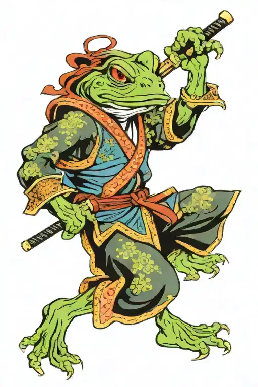 Dancing Frog Samurai Warrior