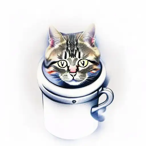 Cat Cutie Drink Coffe