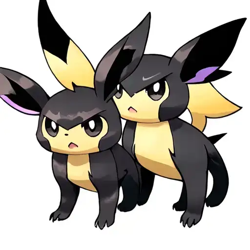 Pokemon Umbreon Father Eevee Daughter Gengar Son Family