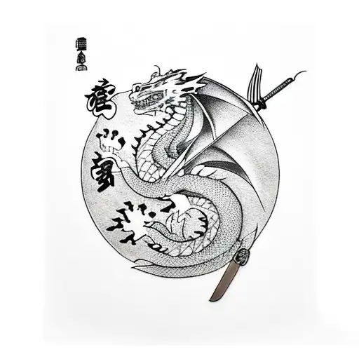 Dragon With Knife