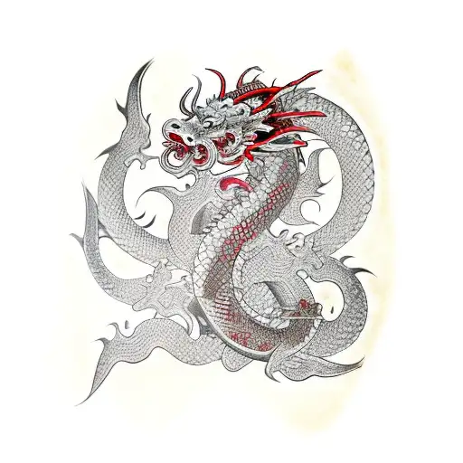 Dragon Japanese Style Koi Katana Oni Demon