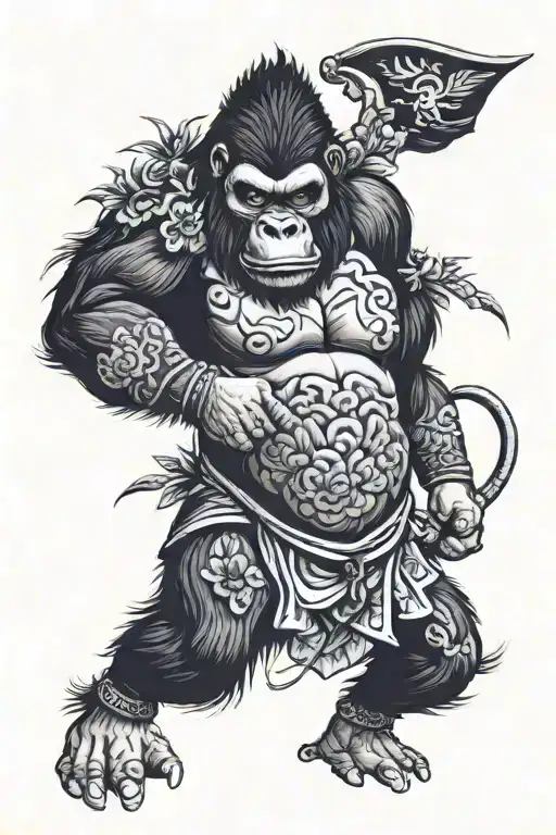 King Gorilla Wearing