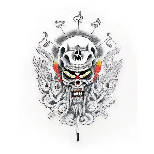 Scary Joint Smoking Greek Voodoo Statue