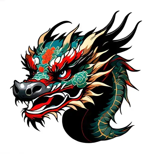 Japanese Dragon Samurai Mask