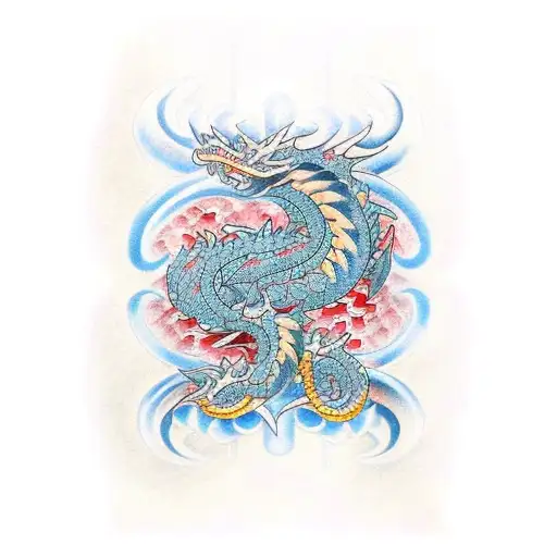 Musical Notes Intertwined With Dragon Scales