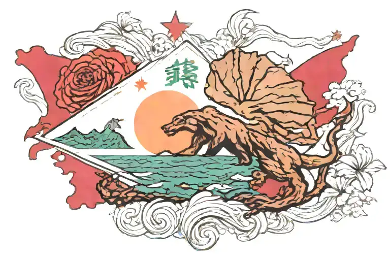 California Flag Arizona Flag Morphing