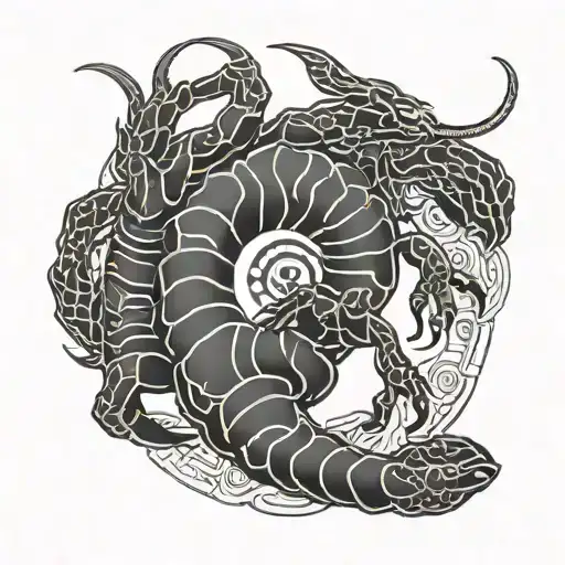 Scorpion With Zodiac Wheel