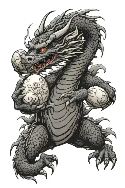 Dragon Holding Egg