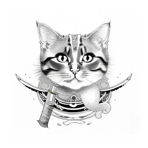 Cat Ninja With Katana